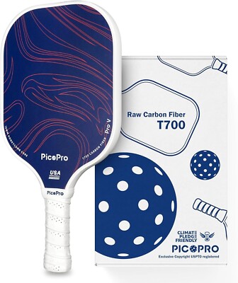 PicoPro Pickleball Paddle T700 Carbon Fiber, Honeycomb Polymer, 16mm Thick-image