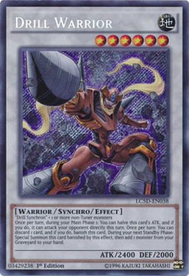 Near Mint x 1 Drill Warrior - LC5D-EN038 - Secret Rare - 1st Edition LC5D Legend-image