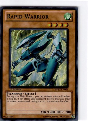 Yu-Gi-Oh 1st edition Rapid Warrior Super Rare #5DS3-EN004-image