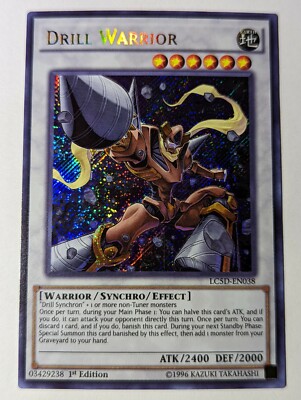 YuGiOh Drill Warrior LC5D-EN038 Secret Rare First Edition NM/VLP-image