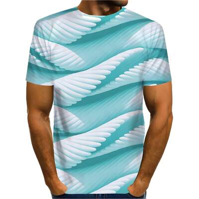 3D Printed Abstract Swirl Casual Loose Fit Men's Shirt for Spring Summer - Round-image