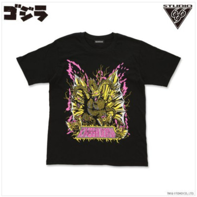 Godzilla T-shirt King Ghidorah feat.STUIDO696 Pink TOHO Godzilla Store Monster-image