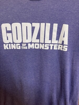 GODZILLA King Of The Monsters ! T SHIRT  Adult Small Heather Blue-image