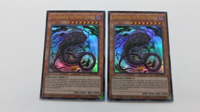 2x JORMUNGARDR THE NORDIC SERPENT LC05-EN001 LIMITED ED  ULTRA RARE  YUGIOH  NM-image