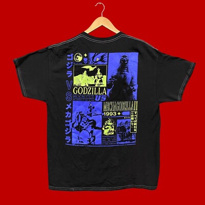 Mecha Godzilla Neon Manga Panel Tshirt size large-image