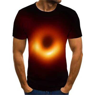 3D Printed Casual Short Sleeve T-Shirt for Youth Fashion, Straight Tube Round Ne-image