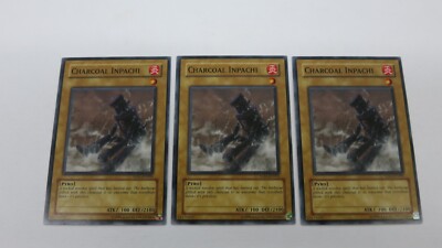 3x CHARCOAL INPACHI  UNLIMITED EDITION 5DS1-EN005 COMMON  YUGIOH NM / UNPLAYED-image