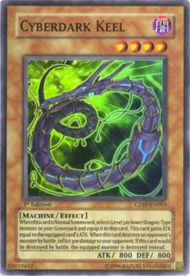 Cyberdark Keel - CDIP-EN003 - Super Rare - 1st Edition NM YuGiOh!  Booster Set C-image