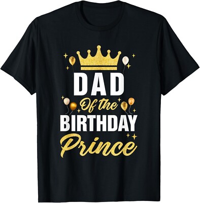 Dad Of The Birthday Prince Boys Bday Party For Him T-Shirt-image
