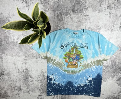RARE Disney Splash Mountain Magic Kingdom Tie Dye Mickey Cartoon Y2K T Shirt Tee-image