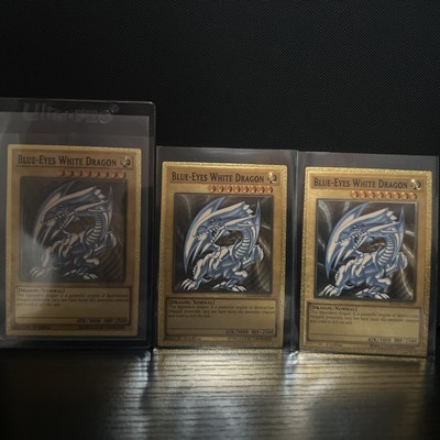3x Classic Blue Eyes White Dragon  | Collectors | Gold Promo | Orica | DIY Holo-image