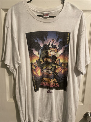 Vintage 1992 Nike Barkley Vs Godzilla Shirt-image
