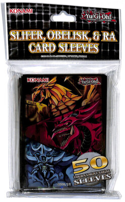 YuGiOh Duel Monsters Trading Card Sleeve Konami Slifer Obelisk Ra Egyptian God-image