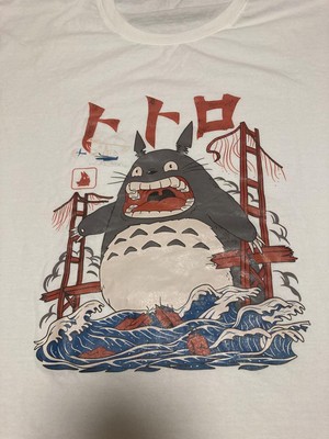 Ghibli My Neighbor Totoro Vintage T-Shirt Boot Anime Godzilla Japanese 70S80S90S-image