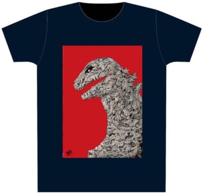 Godzilla Shinji Nishikawa Godzilla DN T-shirt L size new Dark Navy-image