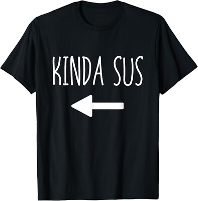 Kinda Sus Arrow Gaming Meme Matching Halloween Costume Funny T-Shirt-image