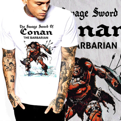 Barbarian t-shirt Savage heathen hell's wrath unleashed Viking size S-2XL tee-image