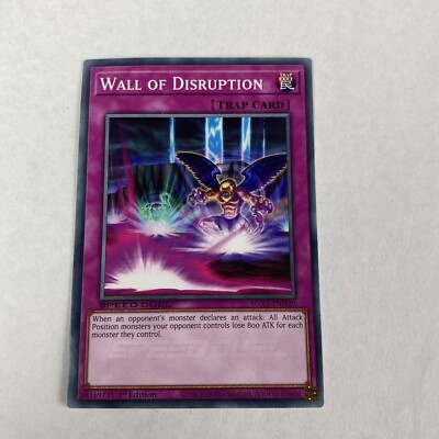 Yugioh Wall Of Disruption sgx3-enh20 Speed Duel GX Duelists of Shadows Common-image