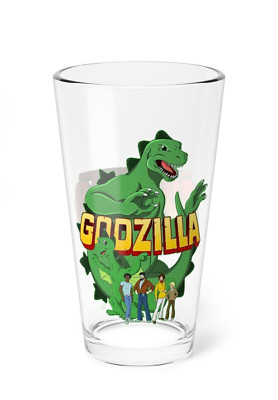 Godzilla Pint Glass, 16oz - Hanna-Barbera Animated Series - Godzooky - Toho-image
