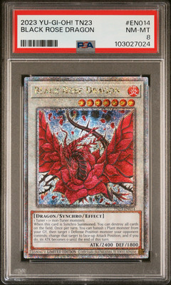 Black Rose Dragon TN23-EN014 Yugioh 25th Anniversary Quarter Century PSA 8-image