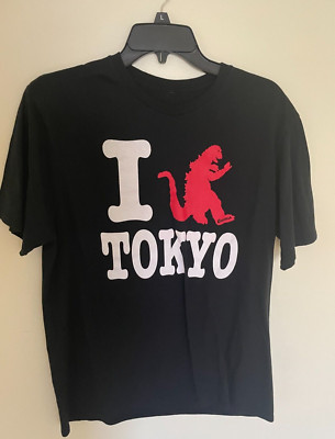 I LOVE TOKYO GODZILLA T SHIRT BLACK LARGE EXCELLENT CONDITION FREE SHIPPING-image