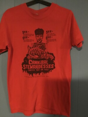 Vintage Cannibal Stewardesses T Shirt Medium EUC-image