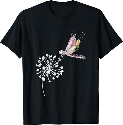 Dandelion Dragonfly Wildlife Gift Insect Dragonfly T-Shirt-image