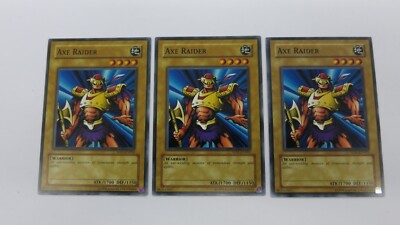 3x AXE RAIDER MONSTER CARD 5DS1-EN003  1ST EDITION COMMON YUGIOH NM UNPLAYED-image