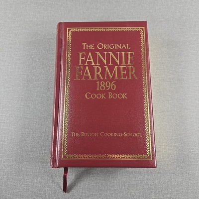 The Original Fannie Farmer 1896 Cookbook ~ 2002 Leather Bound Book~Gilded Edges-image