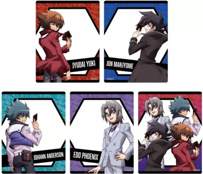 CHARACTER CARDS SET OF 5 ACRYLIC YU-GI-OH! GX 01. TURN-UP VER. ORIGINAL DRAWING-image