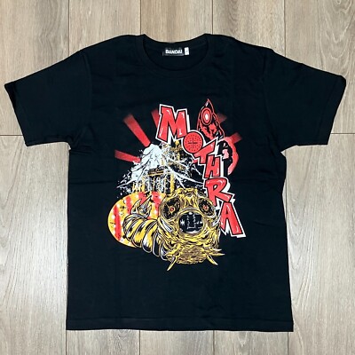 Bandai STUDIO STUIDO 696 Godzilla Mothra Larva Black Size L T-Shirt Japan Import-image