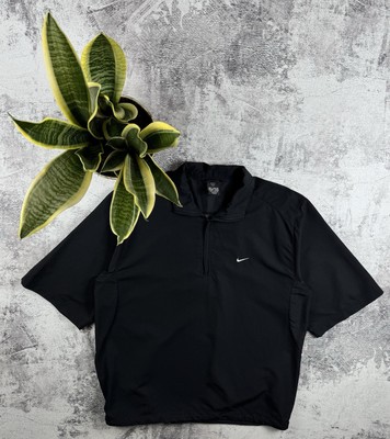 Nike Golf Nylon Swoosh 1/3 Vintage 90S Rap Hip Hop Black Jersey T Shirt Tee-image