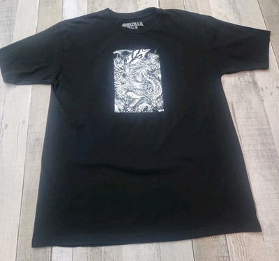 Godzilla Toho Graphic Print Black  T-shirt Men's Large-image