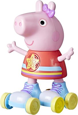Peppa Pig Disco Roller Skating Doll, Pull-and-Go Action, 11 Inch... -image