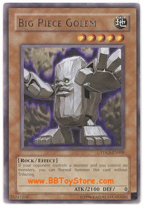 Yu-Gi-Oh Card - TDGS-EN008 - BIG PIECE GOLEM (rare) - NM-image