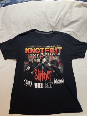 Knotfest 2019 Tour T-shirt! Men’s Size Large, Volbeat, Gojira, Behemoth -image