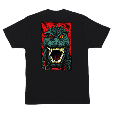 Santa Cruz Godzilla Destroyer Stripes Black T-Shirt-image