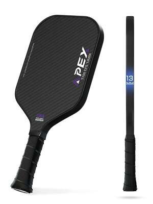 Raw Carbon Fiber Pickleball Paddle - Polymer Core, USAPA - Approved, for All-image
