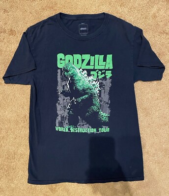 Vintage 2000s Godzilla World Destruction Tour T Shirt Size Small-image