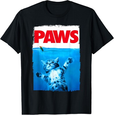 Paws Cat and Mouse Top, Cute Funny Cat Lover Parody T-Shirt-image
