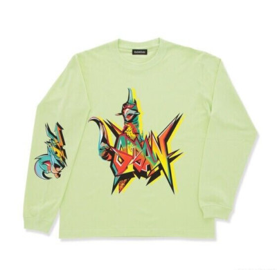 Gaigan REX GODZILLA  illustration long t-shirt lime Size XL new-image