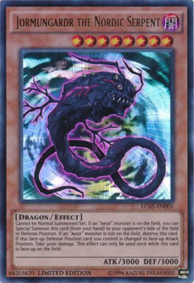 Yu-Gi-Oh Card - LC05-EN001 - JORMUNGARDR THE NORDIC SERPENT (ultra rare holo) NM-image