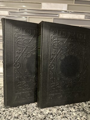 Compton's Pictured 📚Encyclopedia Fact Index 1949 Vol #10 #11 Black Embossed -VG-image