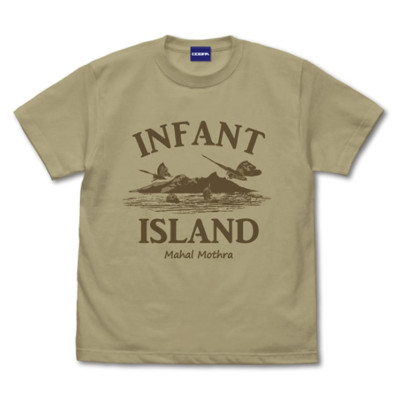 Infant Island T-shirt Mothra SAND KHAKI TOHO Godzilla Store Japanese Character-image