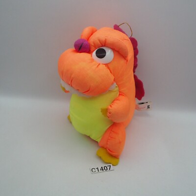 Godzilla C1407 Color Orange Taffeta Banpresto 1992 JUNK Plush 6