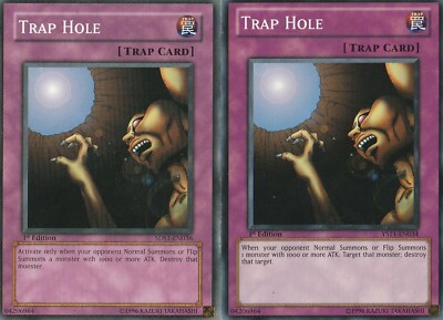 YUGIOH #38 Trap Hole Yu-Gi-Oh! 5D's 5DS1-EN036 Dawn of the Xyz YS11-EN034 1st HP-image