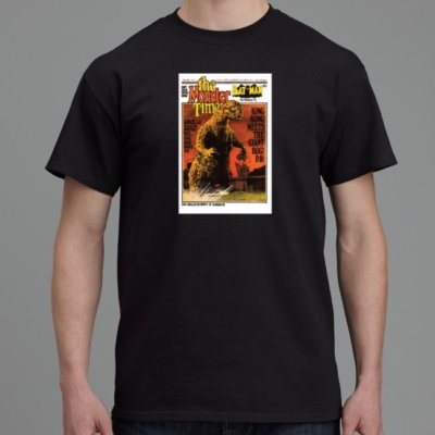 Monster Times no. 7 Godzilla cover 100% Cotton Graphic T-Shirt Retro 1972-image