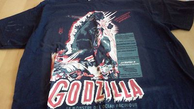 Godzilla T-Shirt (French Movie Poster-Large, used with some stains)-image