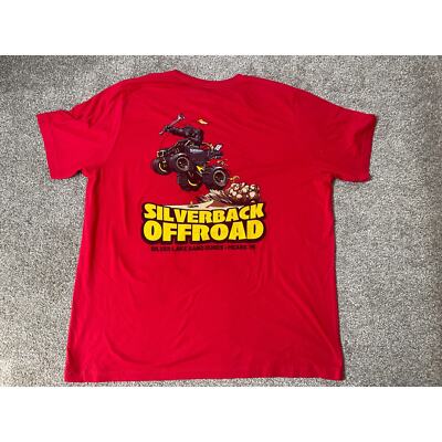 Silverback Offroad Men's San Dunes Gorilla Novelty Streetwear T-shirt Red XL-image