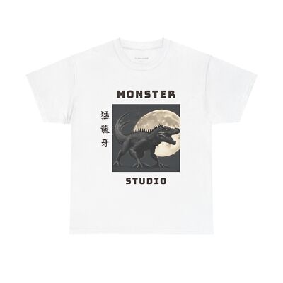 Japanese Godzilla T Shirt Monster Enemy Vintage Moon Shirt Kanji Tee Flashlander-image
